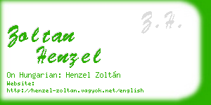 zoltan henzel business card